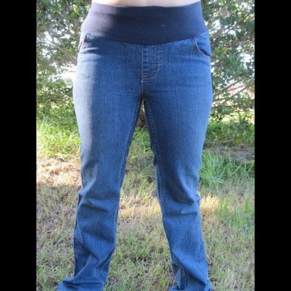 Spandex Belly Band Liz Lange Maternity Target XS 2 Blue Jean Pregnancy Pants - Picture 14 of 16